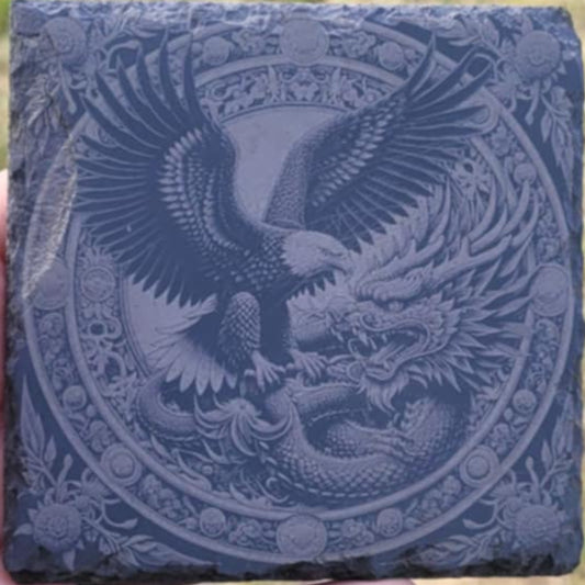 🐉 Gravure Aigle-Dragon